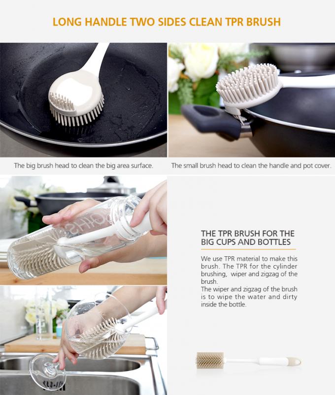 Brosse écologique de vaisselle de cuisine de brosse de lecture de la salle de bains 6 de cuisine de tasse