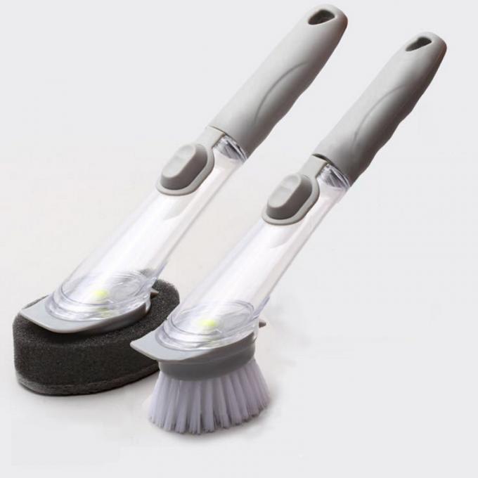Type à double fonction brosse de nettoyage, outil de décapant de pot de cuisine, brosse de pot de brosse de lavage de plat de cuisine d'éponge de lavage de cuvette de plat d'épurateur