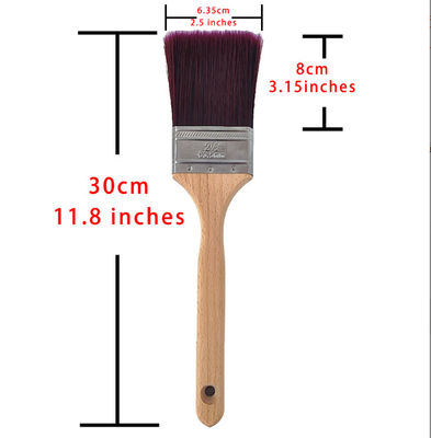 Paint Brush With Soft Purple Long Hair and Wooden Handle for Furniture