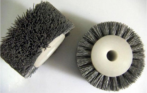 Horse Tail Weld Scale Galvanized Metal  PVC Cylindrical Roller Brush